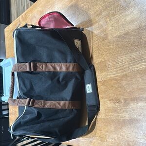 Herschel Supply Company Black and Brown Duffel Bag with Sporty Design